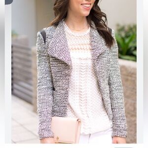 EUC banana republic drapey tweed blazer size 00P